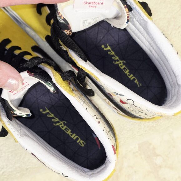 RARE Vans Customs x Harry Potter Symbols Old‎ Skool Checker Off Wall Hufflepuff - Picture 9 of 14